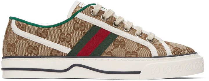 BEIGE GG SUPREME 'GUCCI TENNIS 1977' SNEAKERS