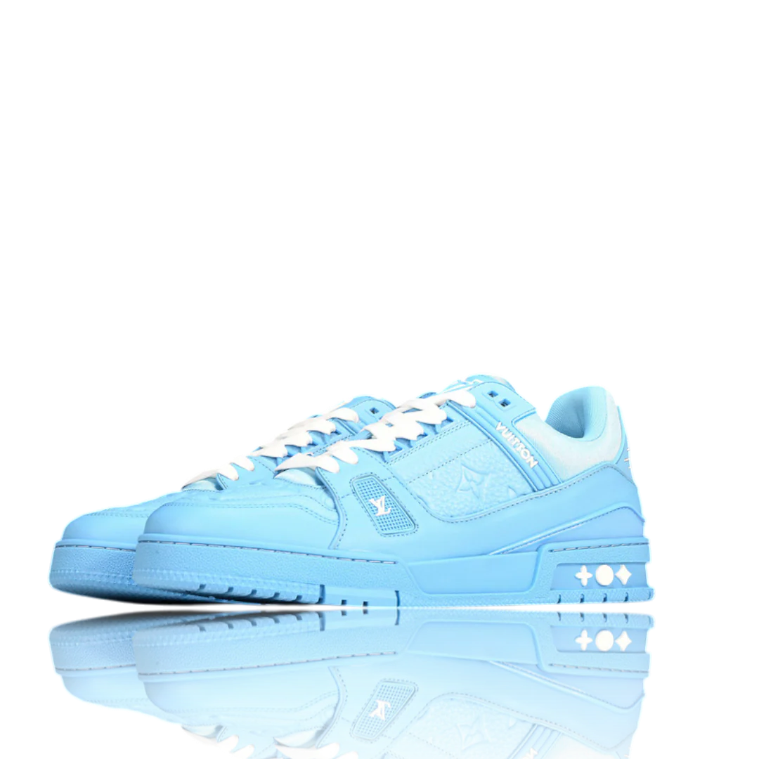 LOUIS VUITTОП TRAINER LOW 'MONOGRAM BLUE EMBOSSED'