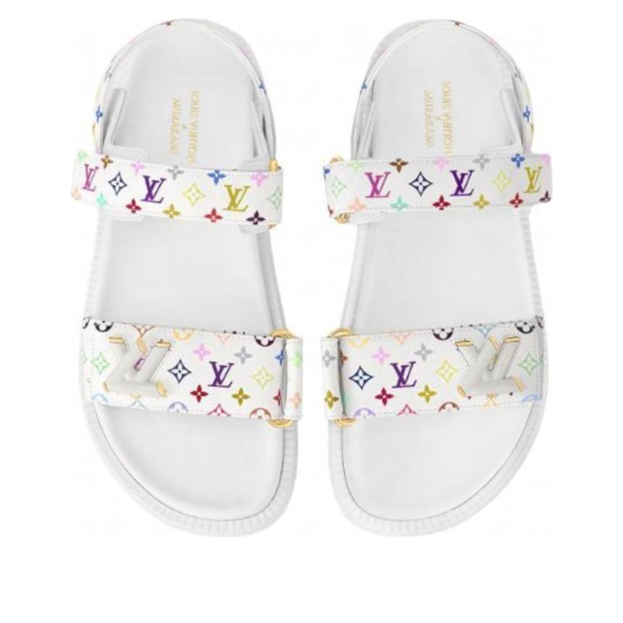 (WMNS) LOUIS VUITTON x Takashi Murakami Sunset Sandals 'White' 1AGXEQ