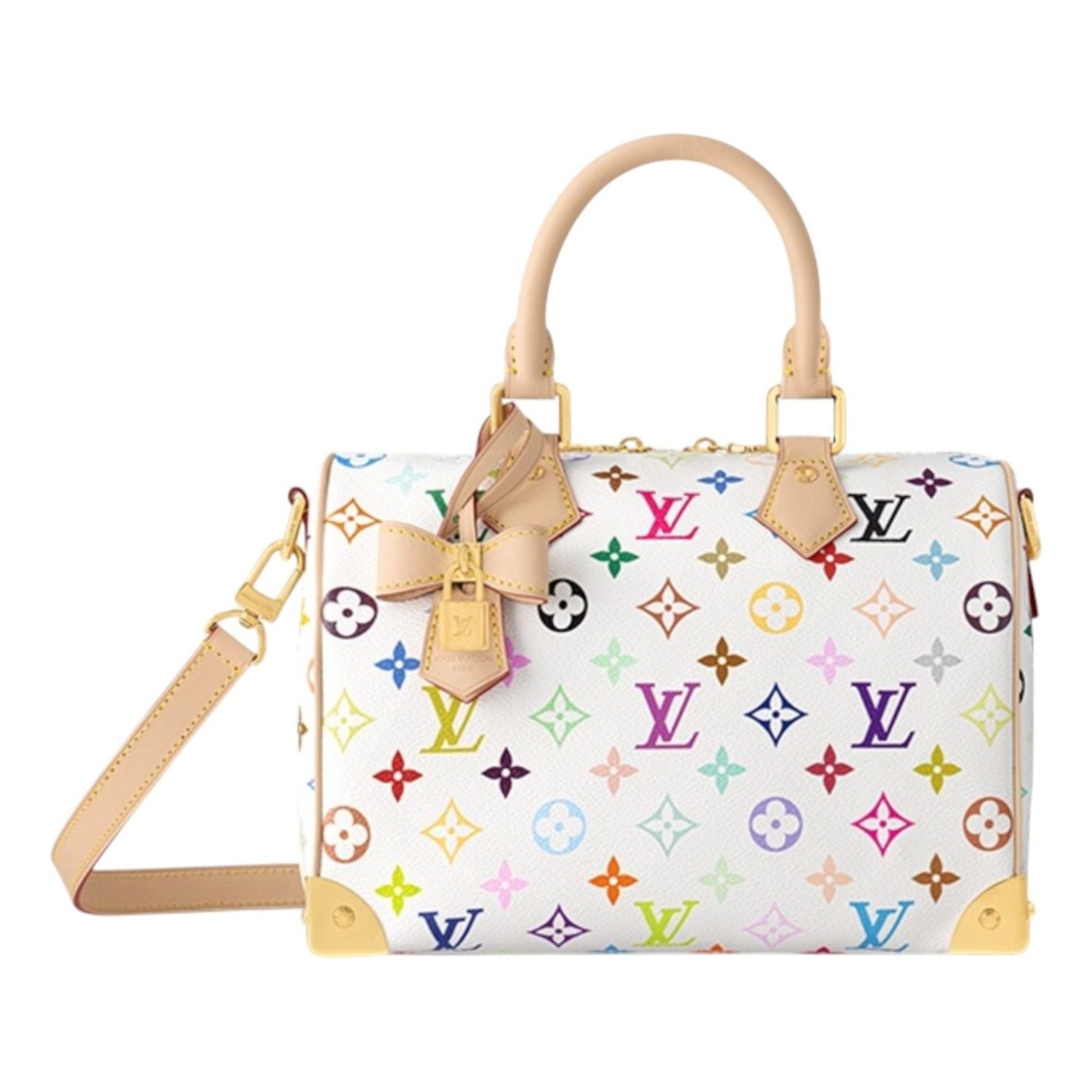 LOUIS VUITTON x Takashi Murakami Speedy Bandouliere 25 'White Multicolored' M13085