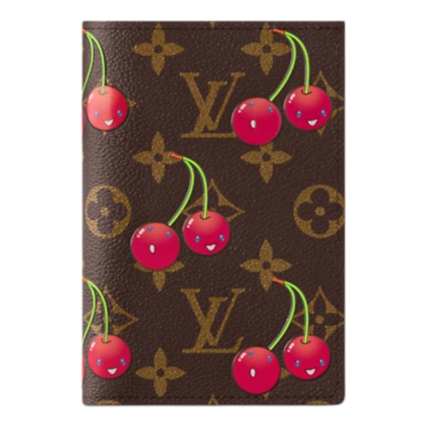 LOUIS VUITTON x Takashi Murakami Cherry Passport Cover 'Brown Monogram' M13424