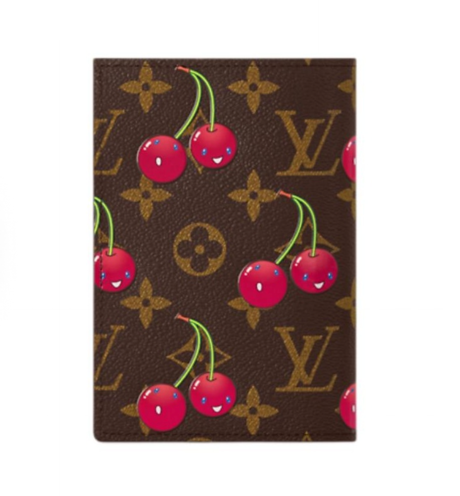 LOUIS VUITTON x Takashi Murakami Cherry Passport Cover 'Brown Monogram' M13424