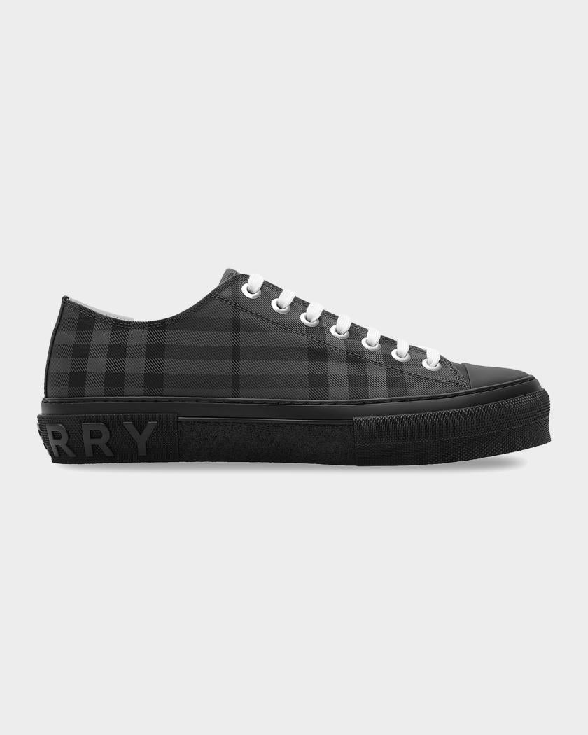 Men's Jack Check Nylon-Blend Low-Top Sneakers