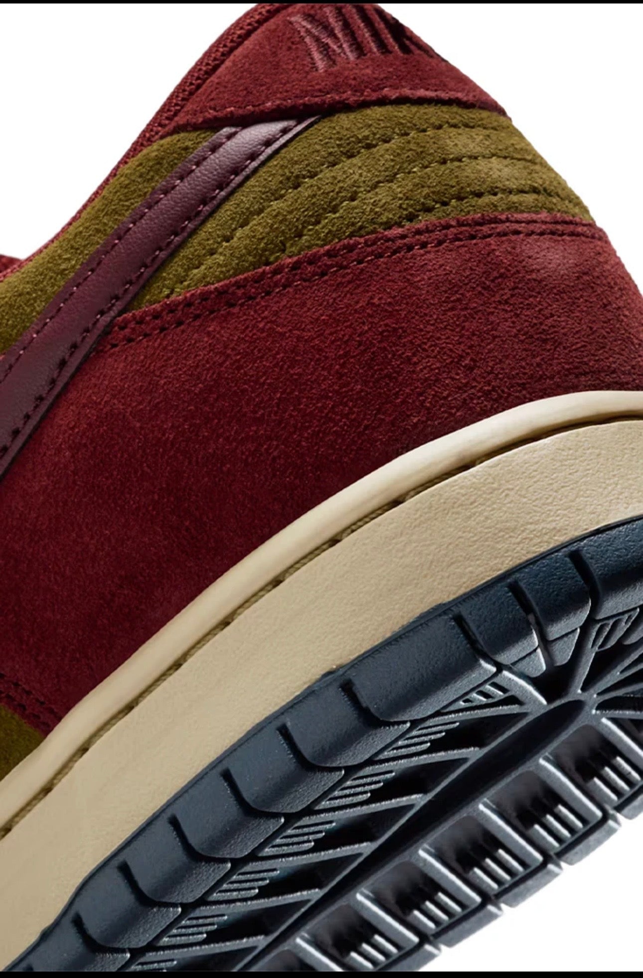 Nike SB Dunk Low Pro "Dark Team Red and Olive Flak" Skate Shoes