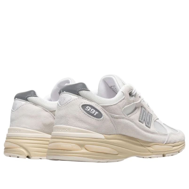 New Balance 991v2 Made in UK 'Wind Chime White Silver' U991OW2
