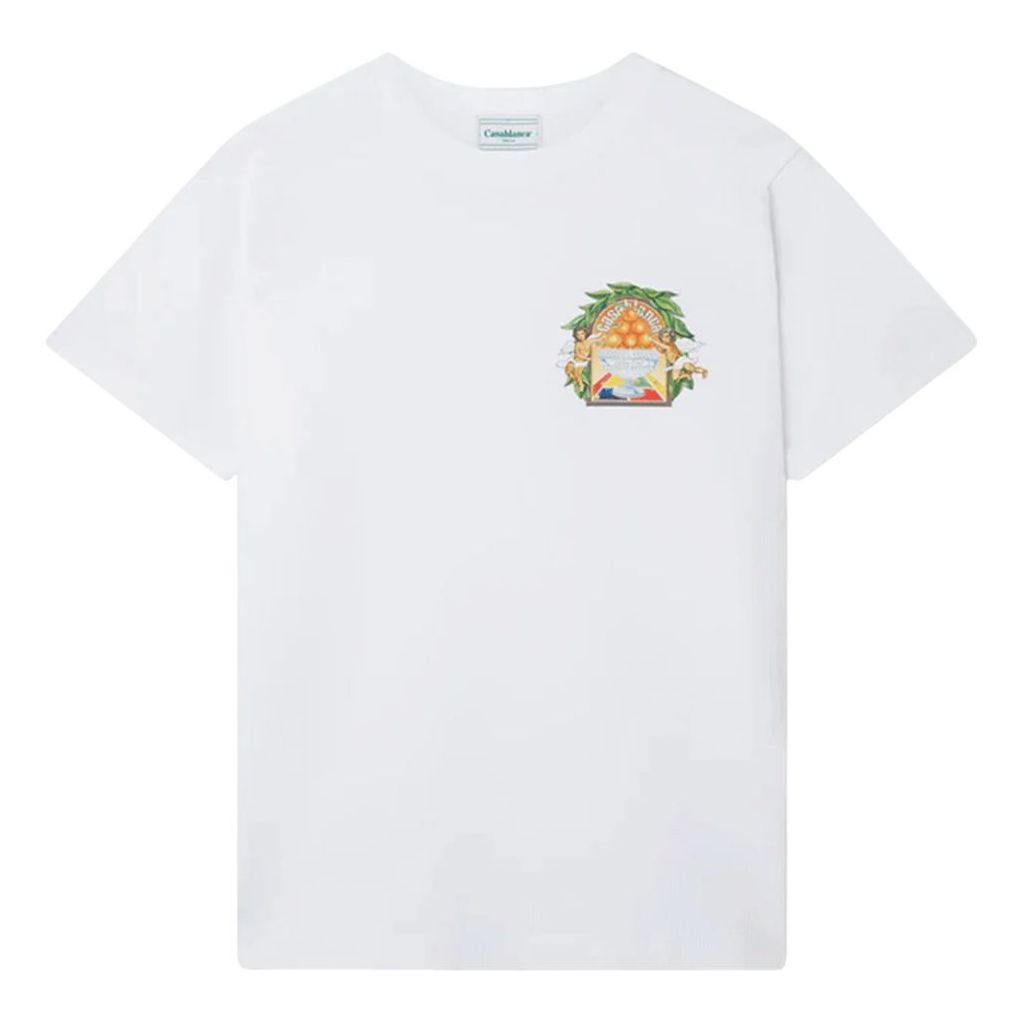 Casablanca Triomphe D'Orange Printed T-Shirt 'White' MPS24-JTS-001-09