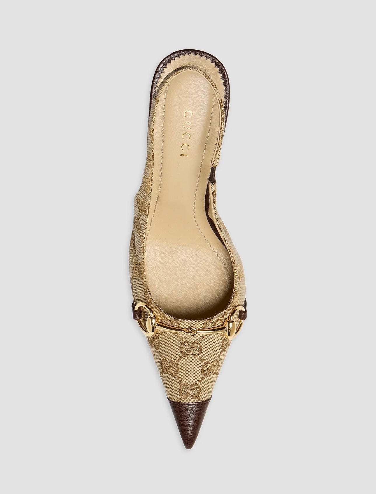 Gucci  Donna 80MM GG Canvas Slingback Pumps