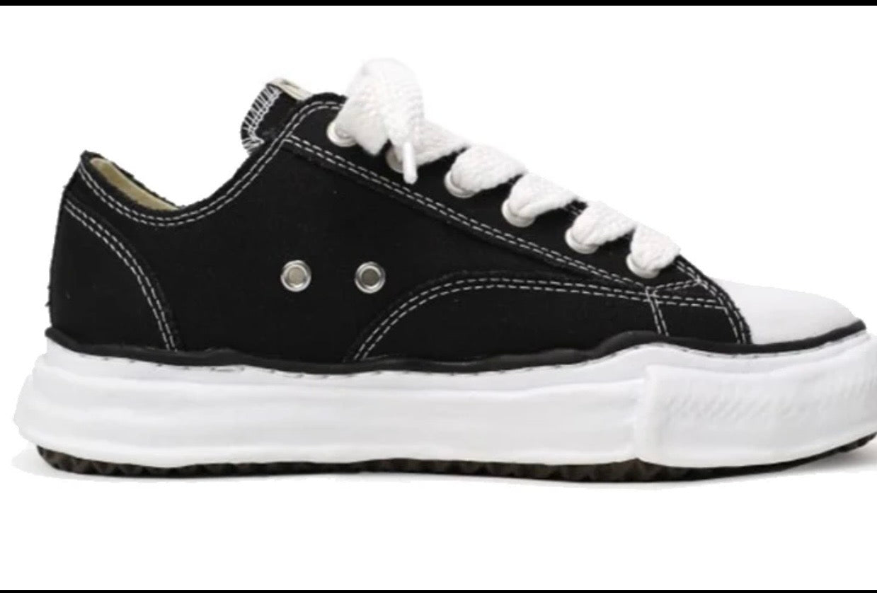 Maison MIHARA YASUHIRO PETERSON OG Sole Canvas Low 'Black' A01FW702-