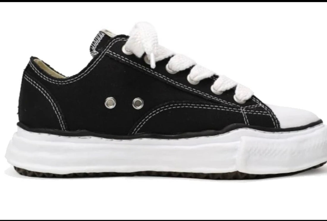 Maison MIHARA YASUHIRO PETERSON OG Sole Canvas Low 'Black' A01FW702-