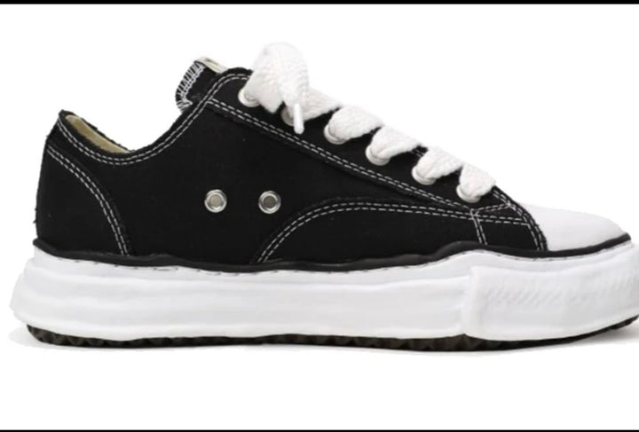Maison MIHARA YASUHIRO PETERSON OG Sole Canvas Low 'Black' A01FW702-