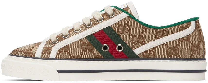 BEIGE GG SUPREME 'GUCCI TENNIS 1977' SNEAKERS