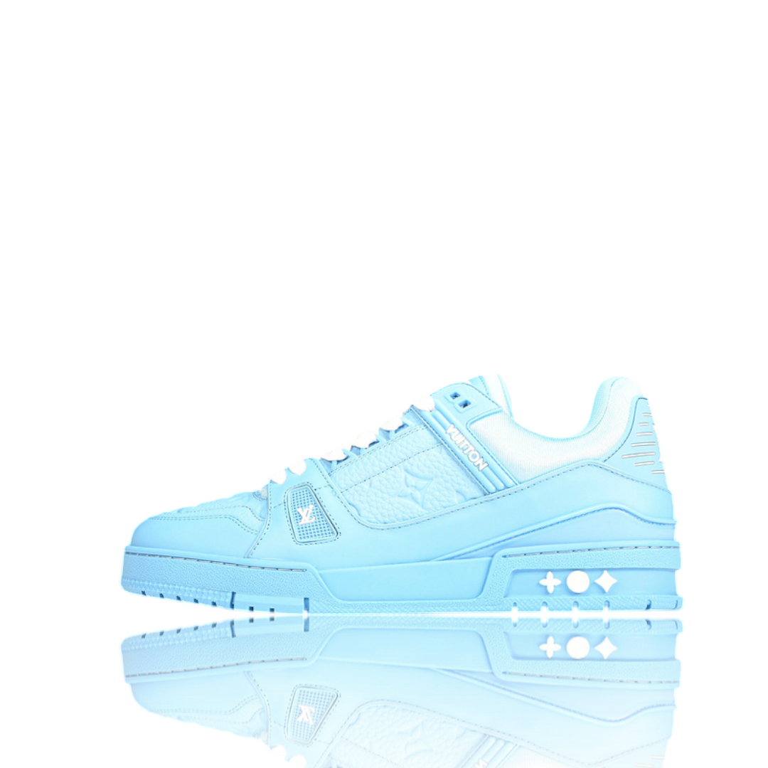LOUIS VUITTОП TRAINER LOW 'MONOGRAM BLUE EMBOSSED'