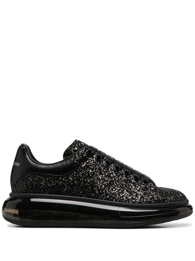 Alexander Mcqueen Glitter Oversized Sneakers In Black | ModeSens