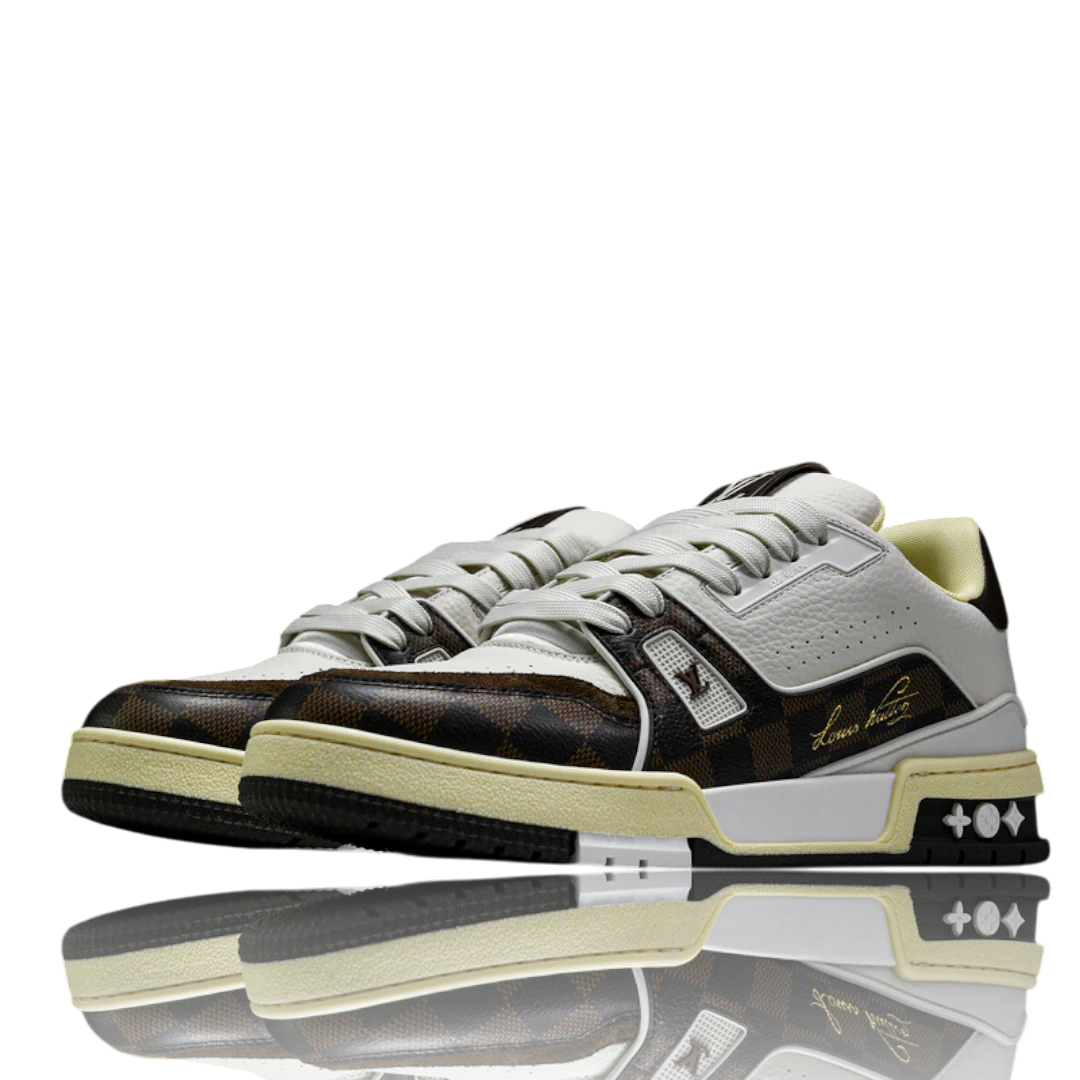 LOUIS VUITTОП TRAINER LOW BY TYLER, THE CREATOR 'WHITE MOCHA DAMIER