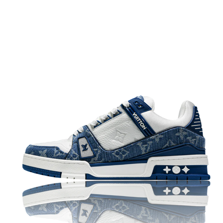 LOUIS VUITTОП TRAINER LOW 'MONOGRAM DENIM WHITE BLUE'