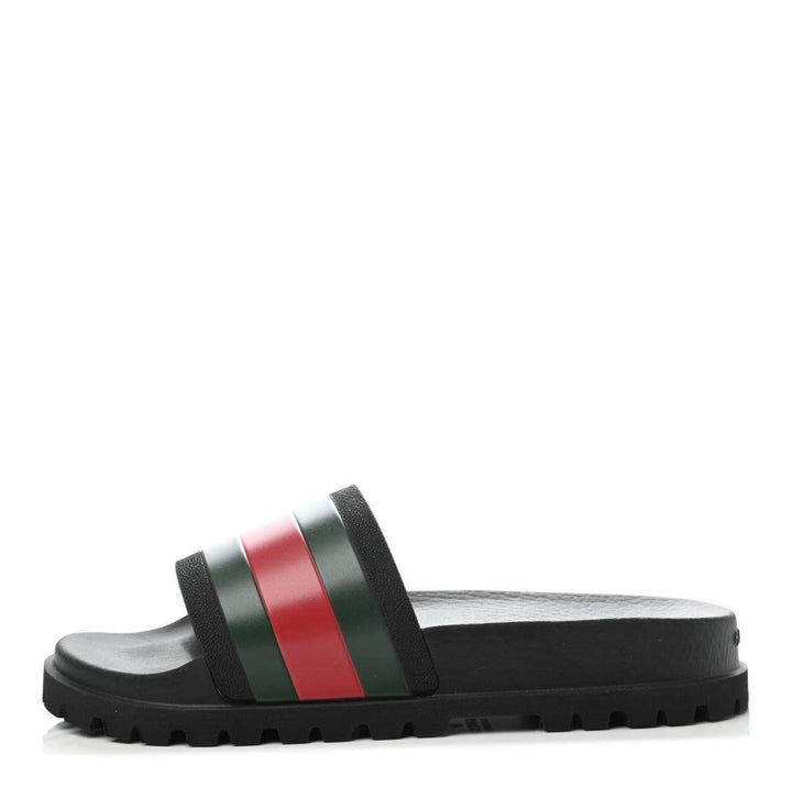 Gucci Rubber Slide With Web Detail Black Men