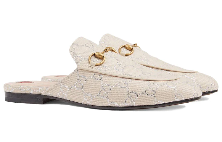 WMNS) Gucci Princetown 'White Silver'