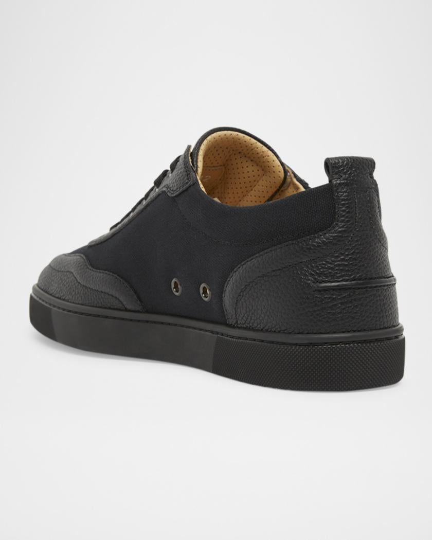 Men's Retero Canvas and Leather Low-Top Sneakers