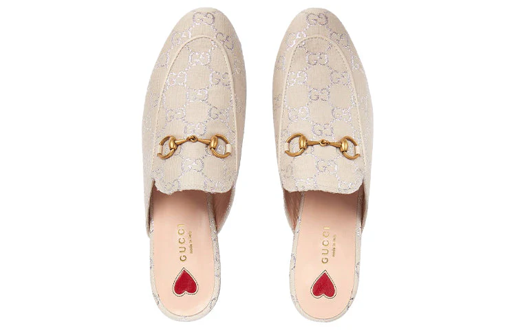 WMNS) Gucci Princetown 'White Silver'