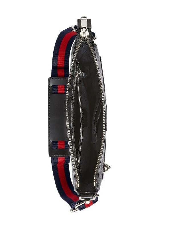 GUCCI - BLACK GG MESSENGER BAG