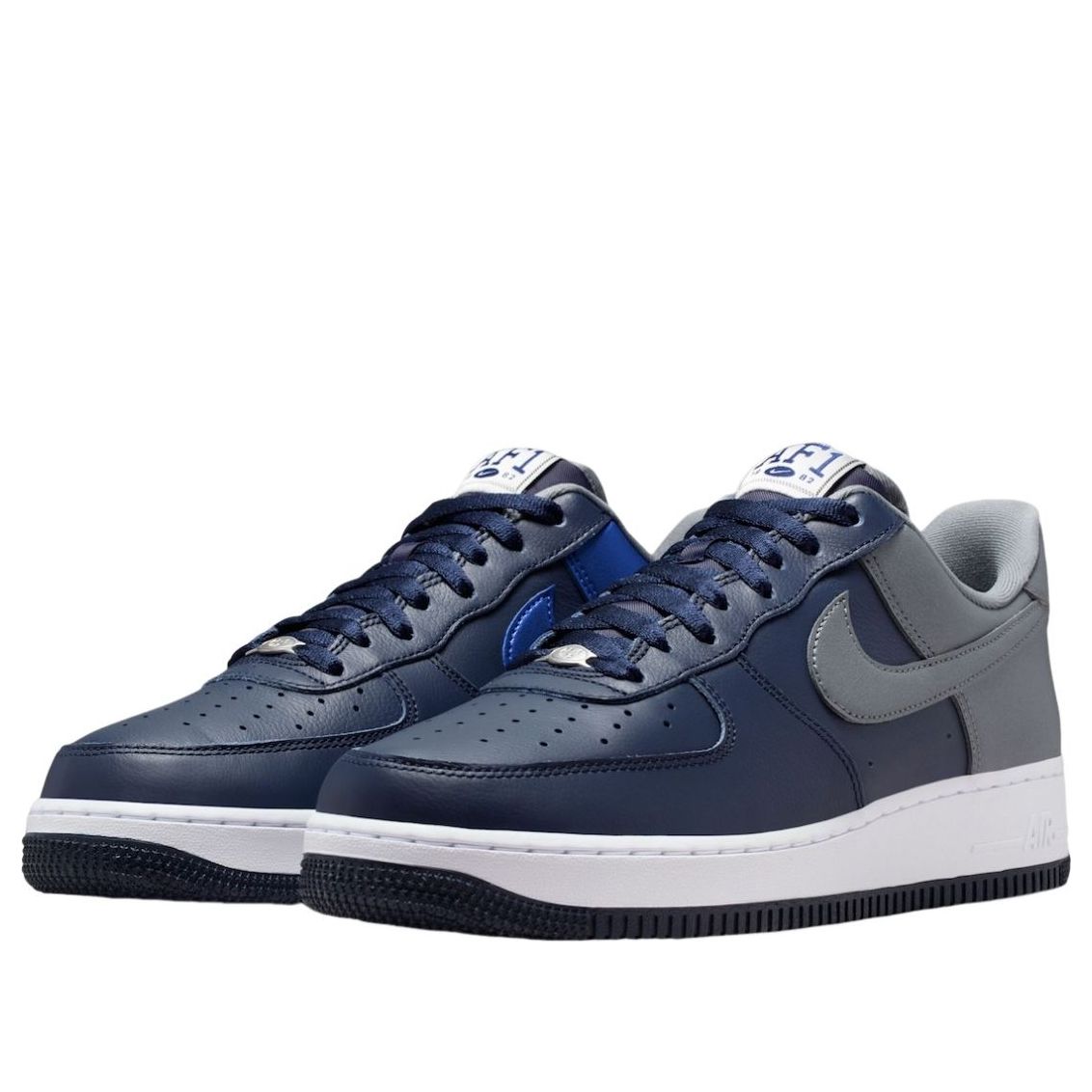 Nike Air Force 1 Low Mismatched Heel 'Game Royal White Grey' IB6847-400