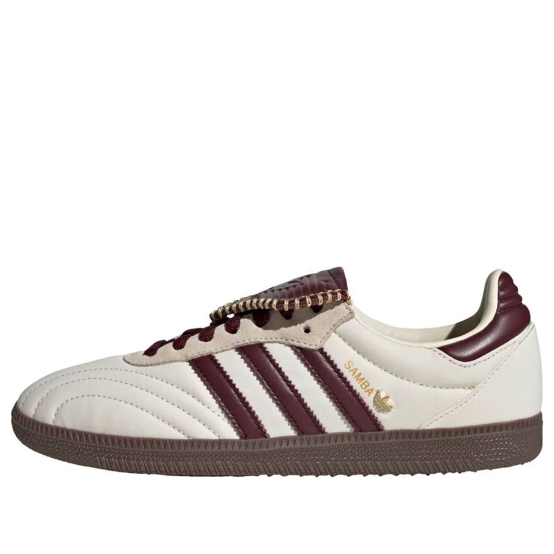 (WMNS) adidas Samba Long Tongue 'Cream White Maroon' IH9045