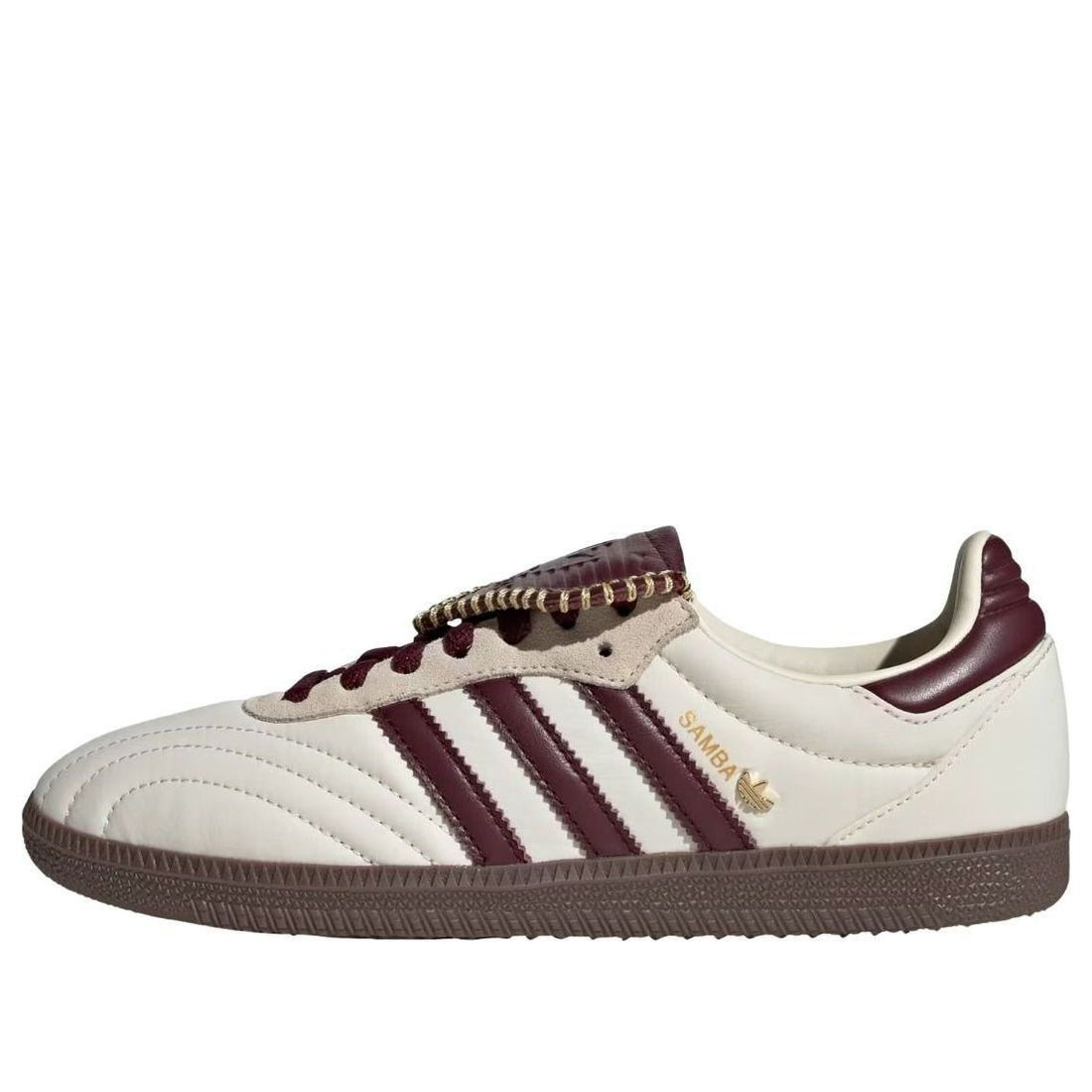(WMNS) adidas Samba Long Tongue 'Cream White Maroon' IH9045