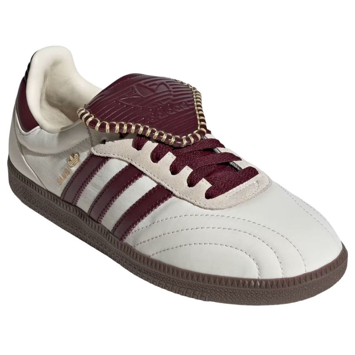 (WMNS) adidas Samba Long Tongue 'Cream White Maroon' IH9045