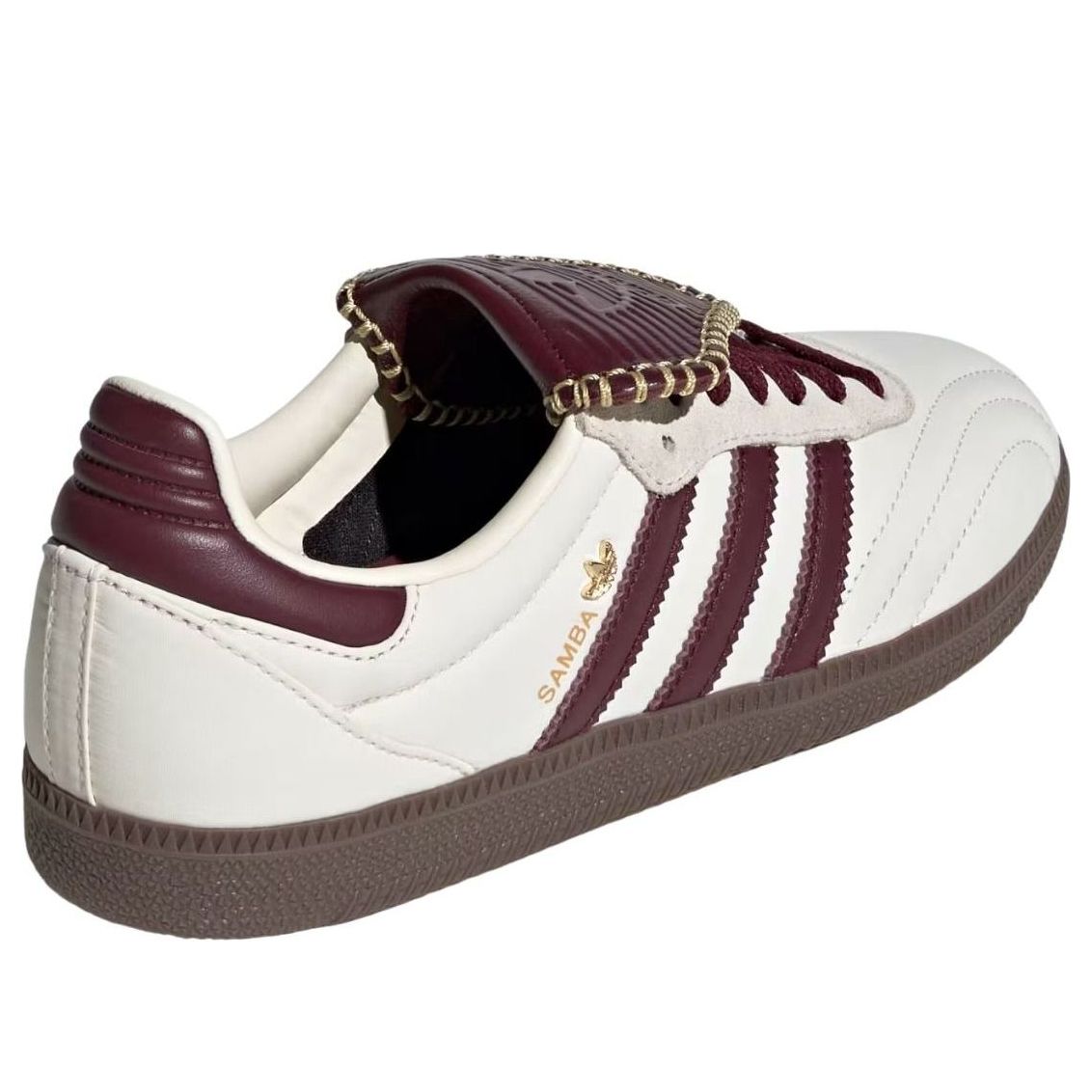 (WMNS) adidas Samba Long Tongue 'Cream White Maroon' IH9045