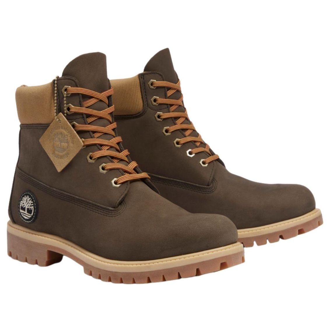 Timberland Premium 6 Inch Waterproof 'Dark Brown Nubuck Olive' TB0A2P6WA4J1