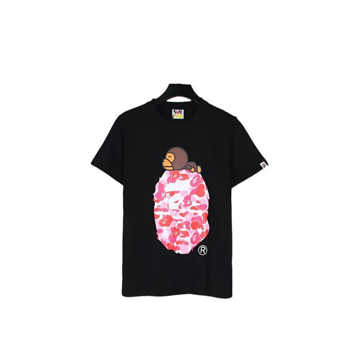 Bathing Ape Black T-Shirt Collarless