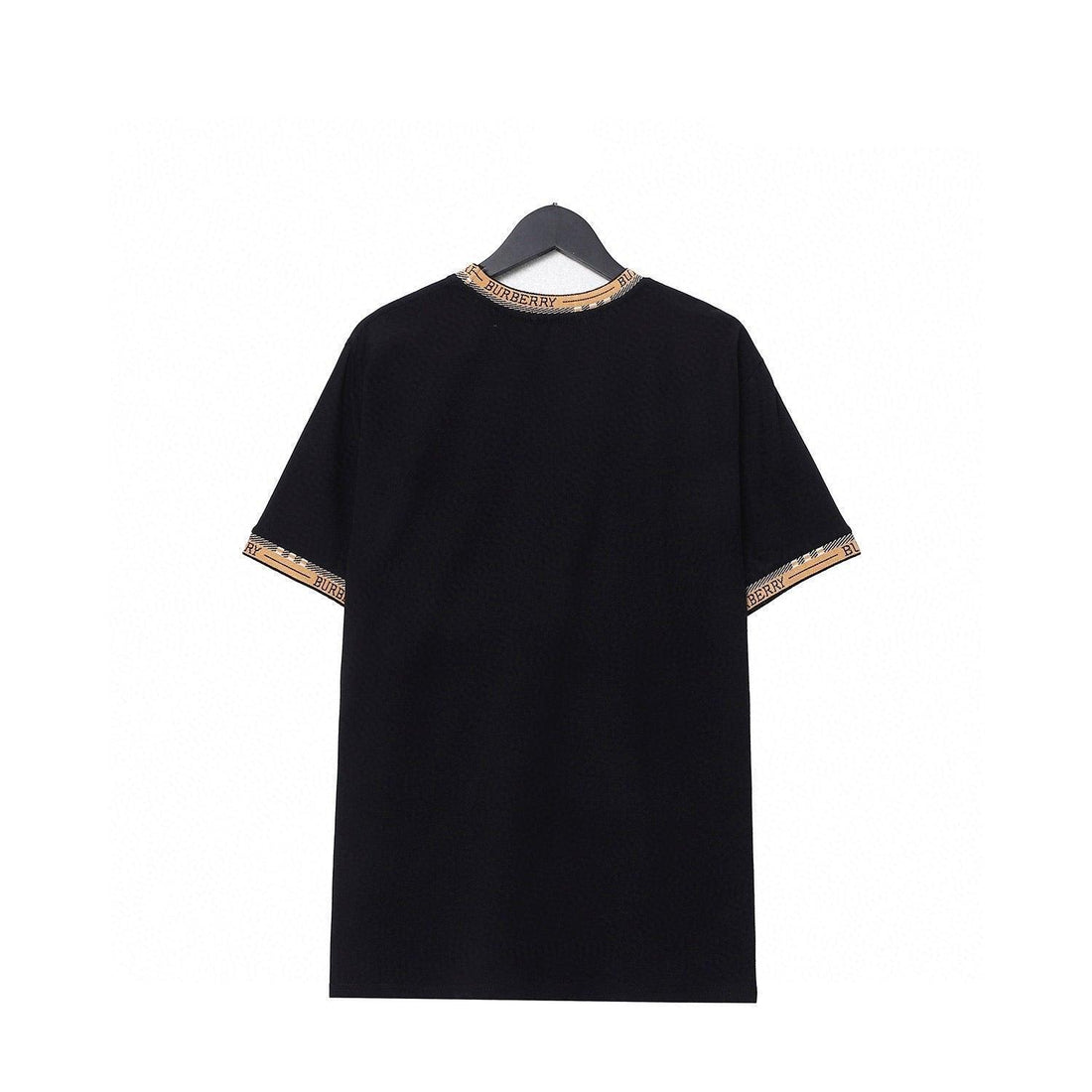 Burberry Luxury T-Shirt Without Collar 'Black & Beige' - Premium Cotton Tee