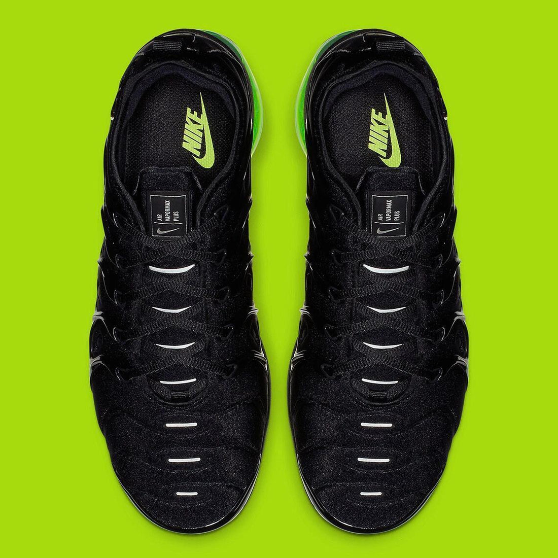 Nike Air VaporMax Plus Black Volt Sole Sneakers - Men's
