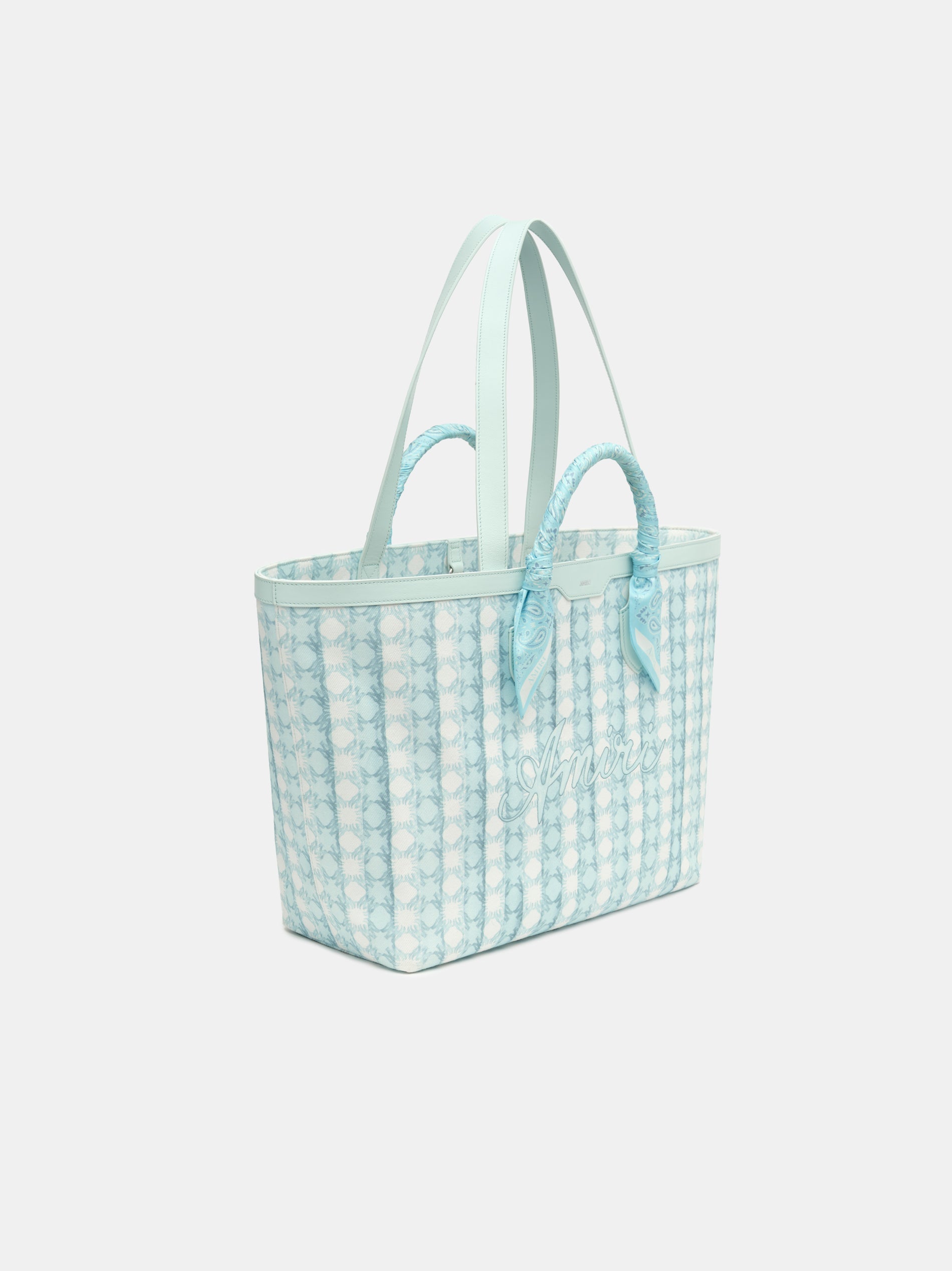 AMIRI SCRIPT TOTE - Ice Blue