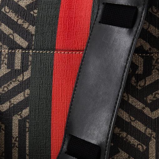 Gucci Bee Web Flap Messenger Bag Caleido GG Coated Canvas Medium