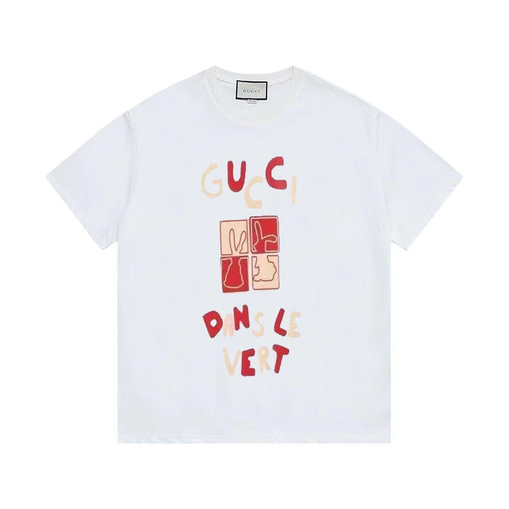 Gucci T-Shirt White Crew Neck – Luxury Cotton Casual Essential