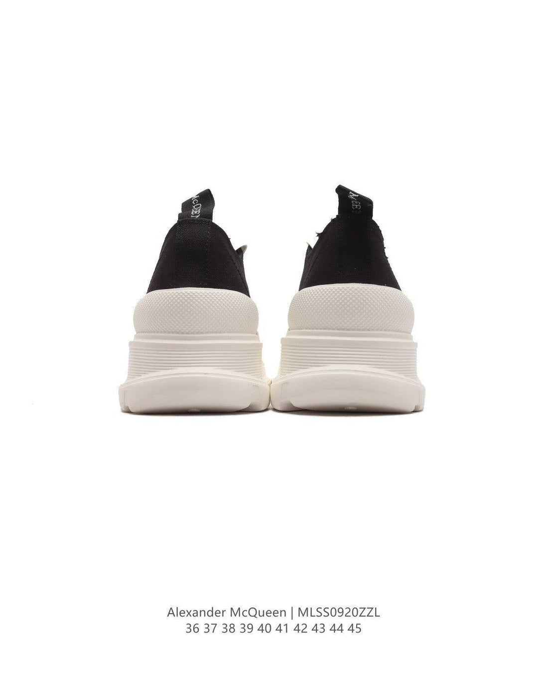 Alexander McQueen Women Tread Slick lace-up Sneakers 'Black/White'