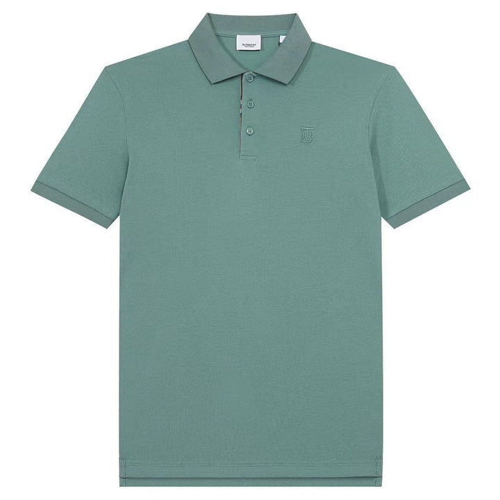 Burberry Light Green T-Shirt With Collar
