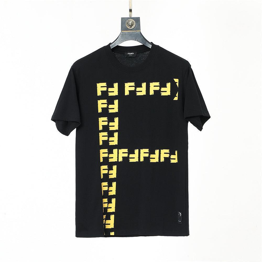 Fendi T-Shirt without Collar 'Black-Yellow'
