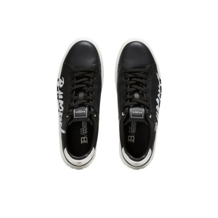 BALMAIN B Court Low-Top Sneakers 'Black/White'