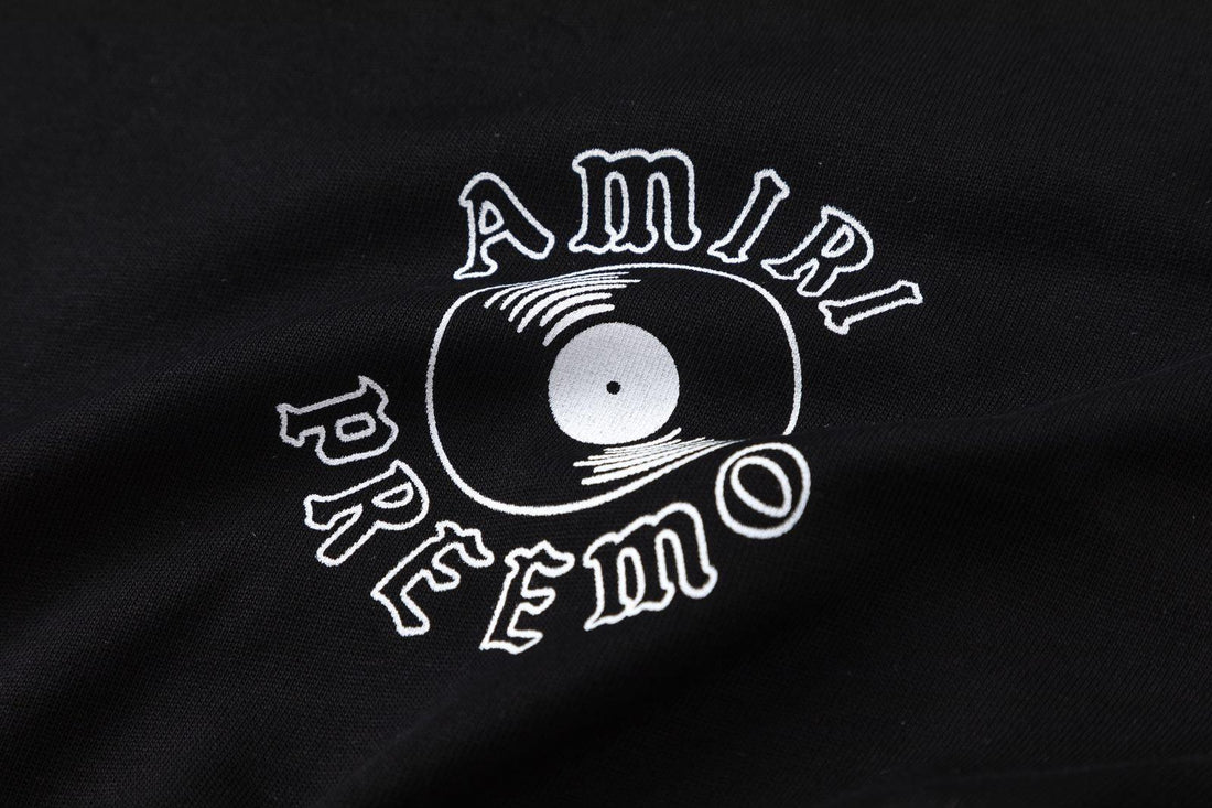 Amiri Black T-Shirt Without Collar