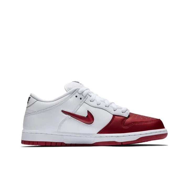 Nike Sb Dunk Low Supreme Jewel Swoosh Red