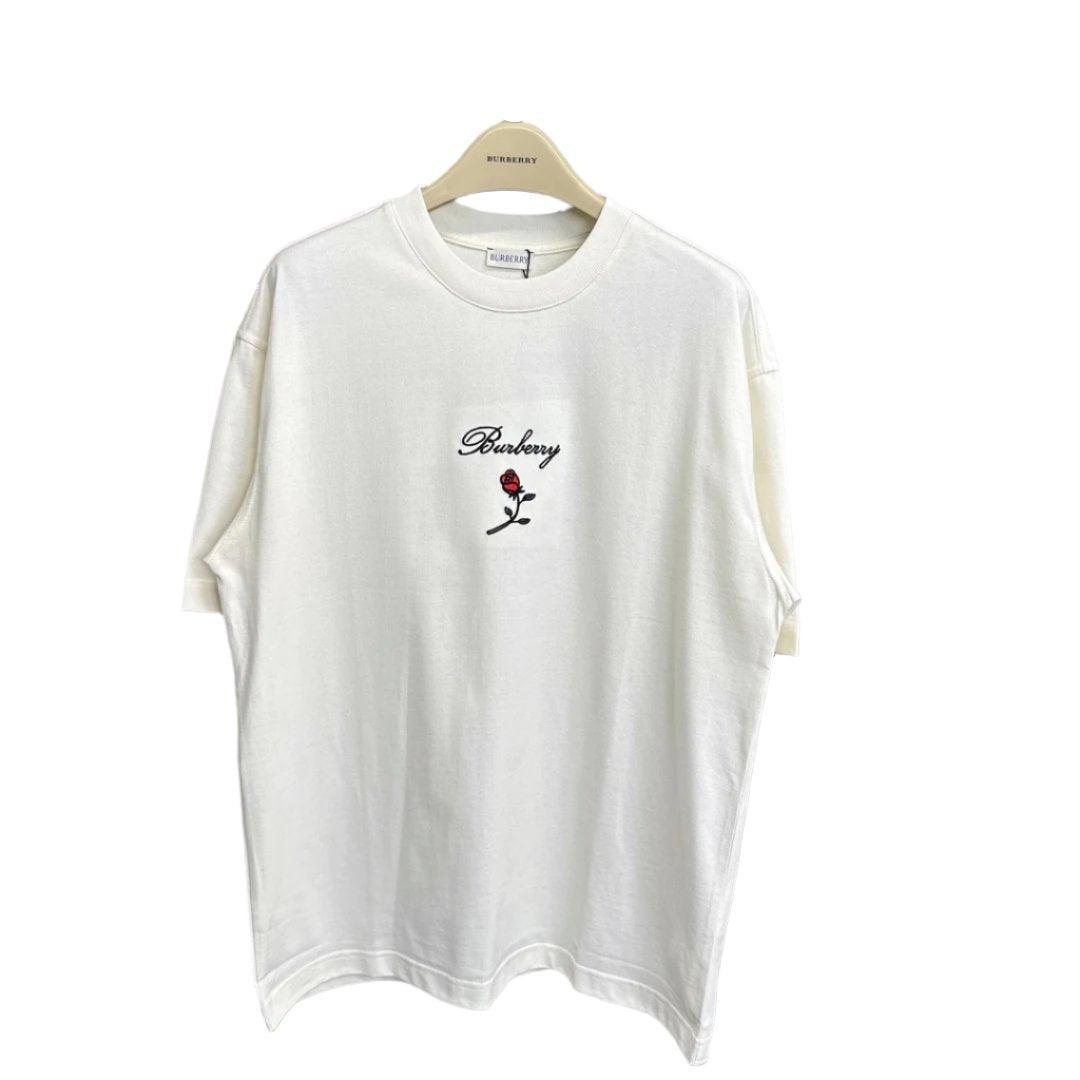Burberry T-Shirt With Rose Without Collar 'White'