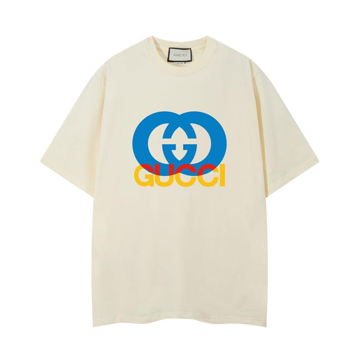 Gucci Beige Cotton T-Shirt - Luxury Casual Crew Neck (Men's)