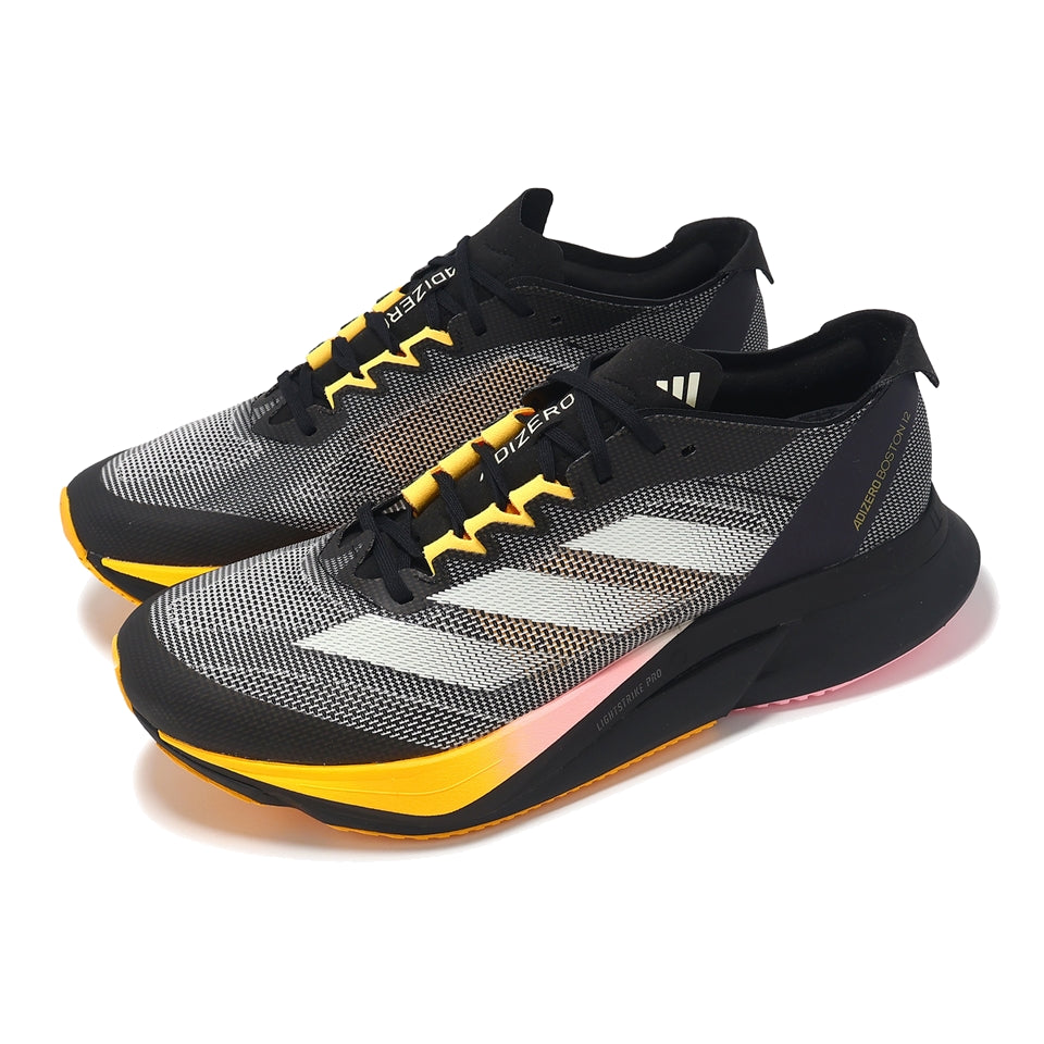 adidas Adizero Boston 12 'Black Yellow Pink' IF9212