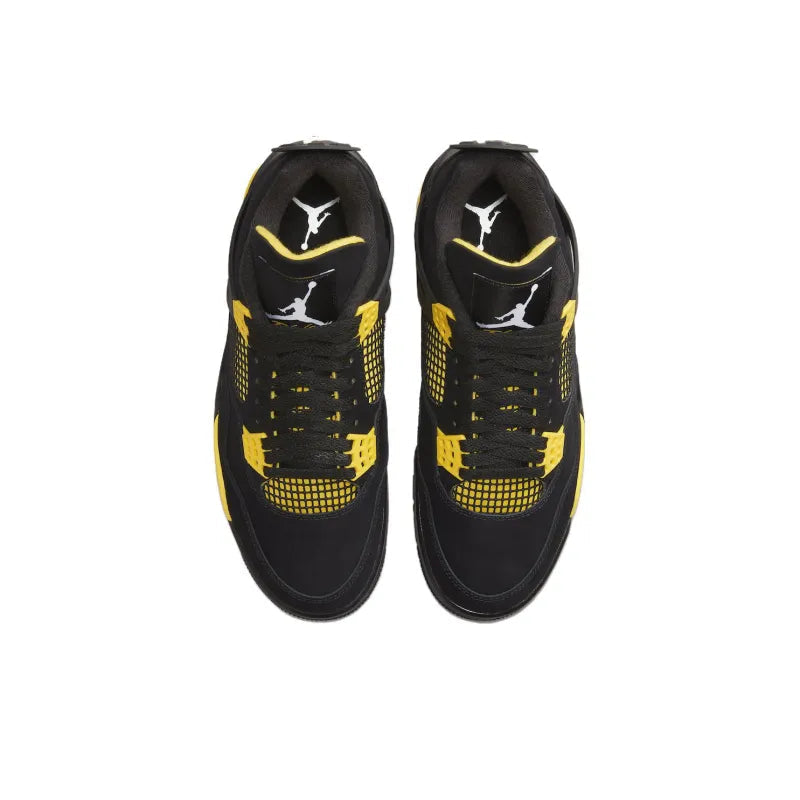 Air Jordan 4 Retro Thunder – Men's Iconic Sneakers (Black/Tour Yellow)