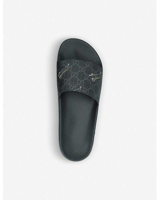 GUCCI Men's Luxury Leather Slippers - Comfortable Designer House Shoes