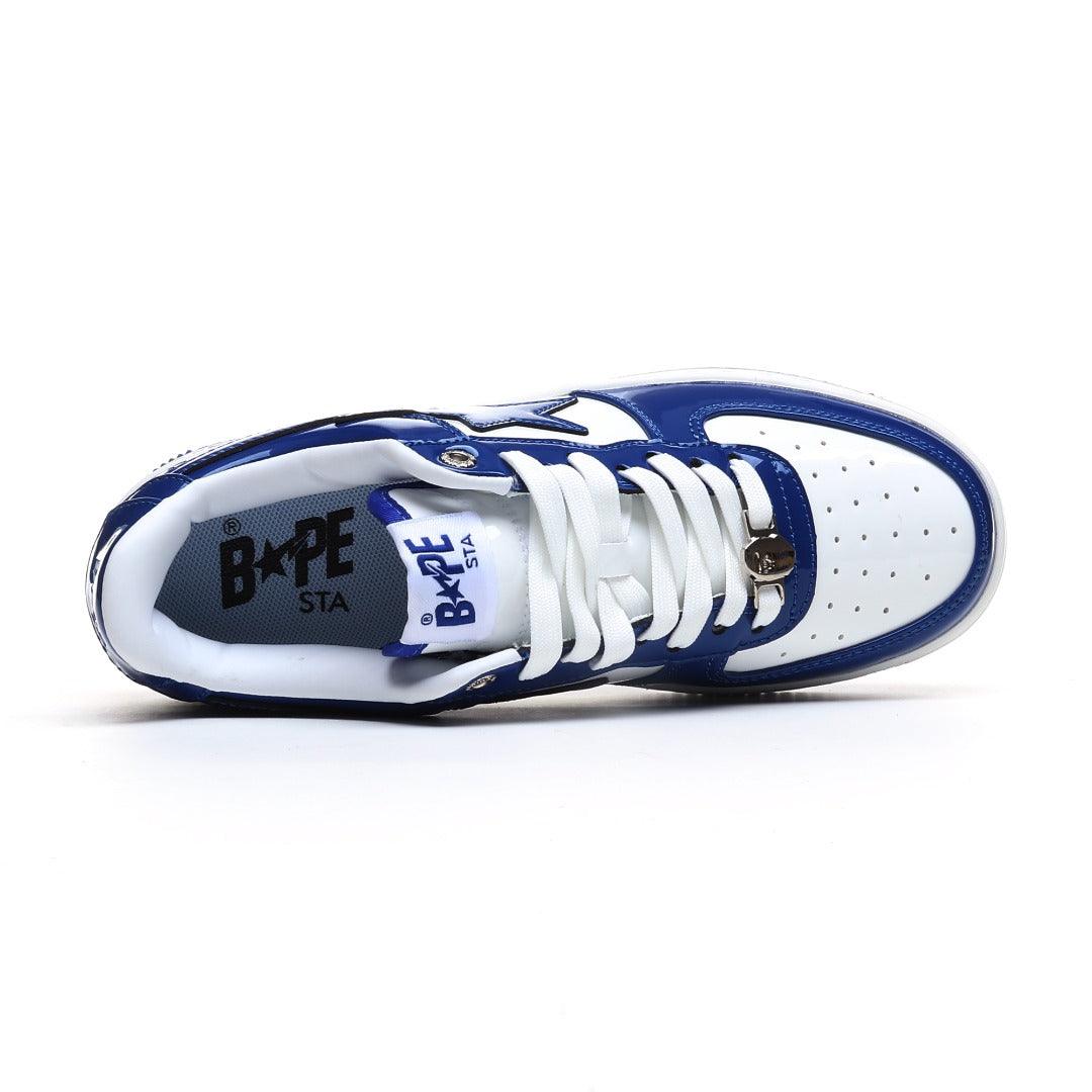 A Bathing Ape Bape Sta Patent Leather 'White Blue'