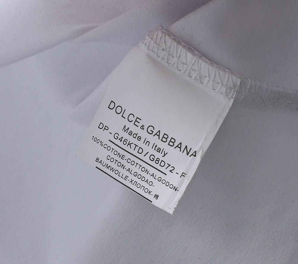 Dolce & Gabbana T-Shirt Without Collar 'White & Black'