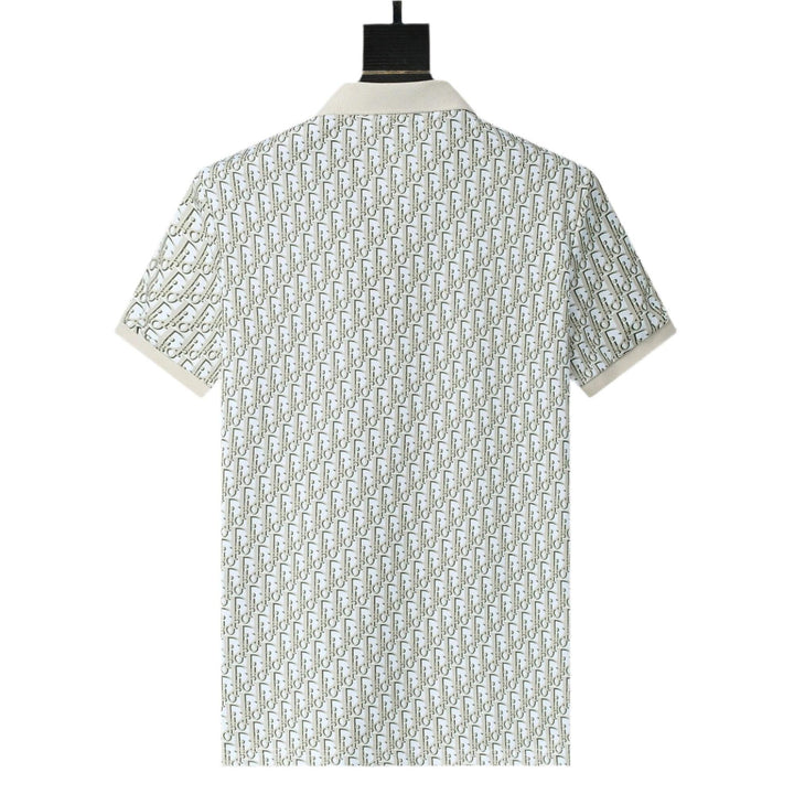 Dior Geometric Green T-Shirt With Collar